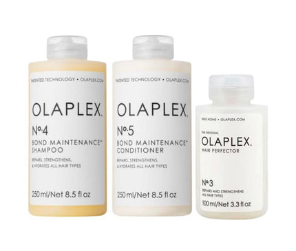 OLAPLEX® No.3 Hair Perfector 100ml &amp; No.4 Bond Maintenance Shampoo 250ml &amp; No.5 Bond Maintenance Conditioner 250ml