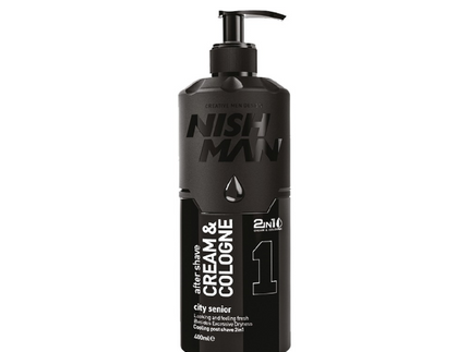 01 City Senior After Shave Cream Cologne 400ml Nishman