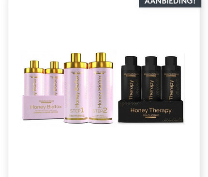 BraziliCious Honey Therapy Keratineset 2x 100ml plus Honey Biotox Keratineset 2x 100ml