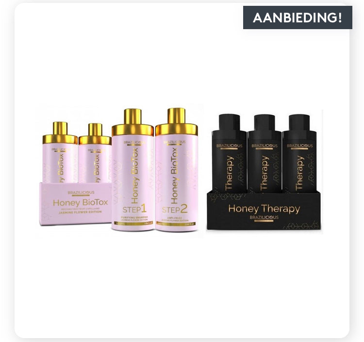BraziliCious Honey Therapy Keratineset 2x 100ml plus Honey Biotox Keratineset 2x 100ml
