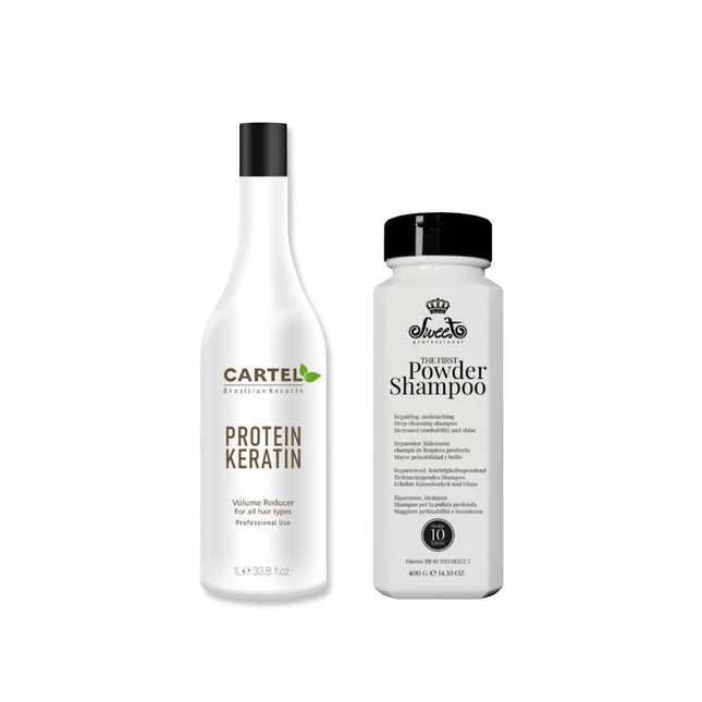 CARTEL BRAZILIAN KERATIN & PROTEIN 1000ML 100 % NATUURLIJK PRODUCT & Diepreinigende Voorbereidingsshampoo