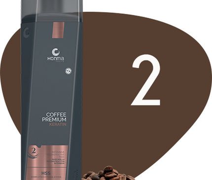 Honma Tokyo - Keratine behandeling voor krullend haar - Coffee Premium Keratin - Stap 2 - 1000ML