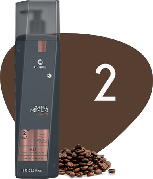 Honma Tokyo - Keratine behandeling voor krullend haar - Coffee Premium Keratin - Stap 2 - 1000ML