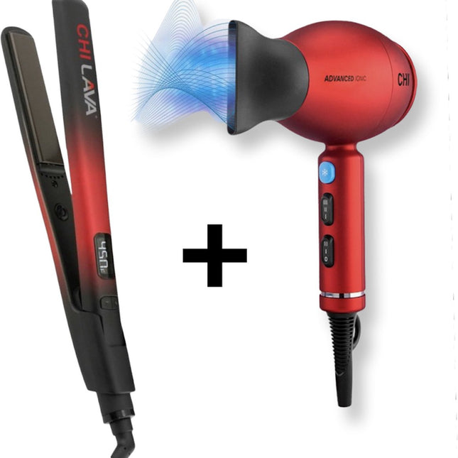 CHI Lava Volcanic Ceramic - Stijltang & CHI - 1875 Series - Advanced Ionic - Compact Hair Dryer