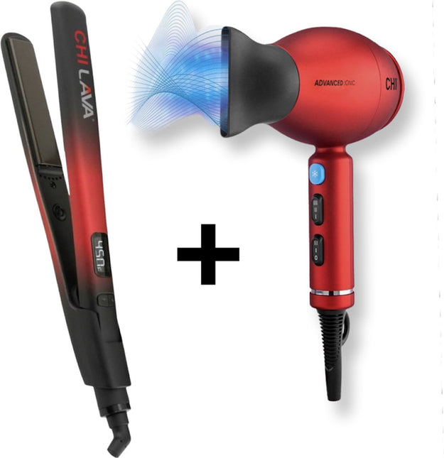 CHI Lava Volcanic Ceramic - Stijltang & CHI - 1875 Series - Advanced Ionic - Compact Hair Dryer