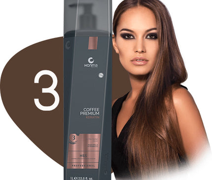 Honma Tokyo - Haarmasker / Haarverzorging - Keratine behandeling hersteld het haar diep - Coffee Premium Keratin - Stap 3 - 1000ML