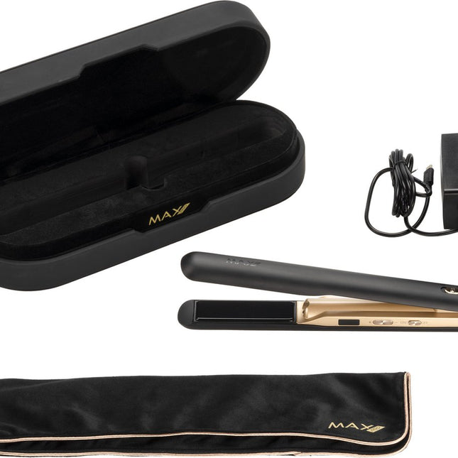 Max Pro Aurum Cordless Straightener | Draadloze Stijltang | Oplaadbaar | Snoerloos | Levenslange garantie | Alle Haartypes |