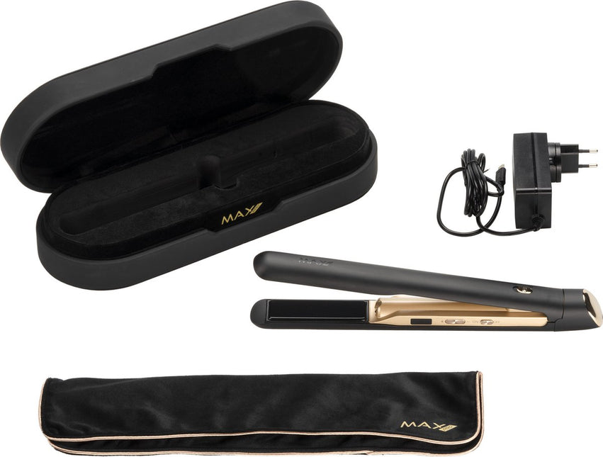 Max Pro Aurum Cordless Straightener | Draadloze Stijltang | Oplaadbaar | Snoerloos | Levenslange garantie | Alle Haartypes |