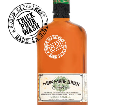 18.21 Man Made Wash Shampoo Conditioner &amp; Bodywash Spiced Vanilla 532 ml