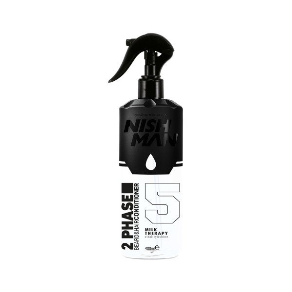 2 Phase Beard And Hair Conditioner Milk Therapy #5 400ml Nishman