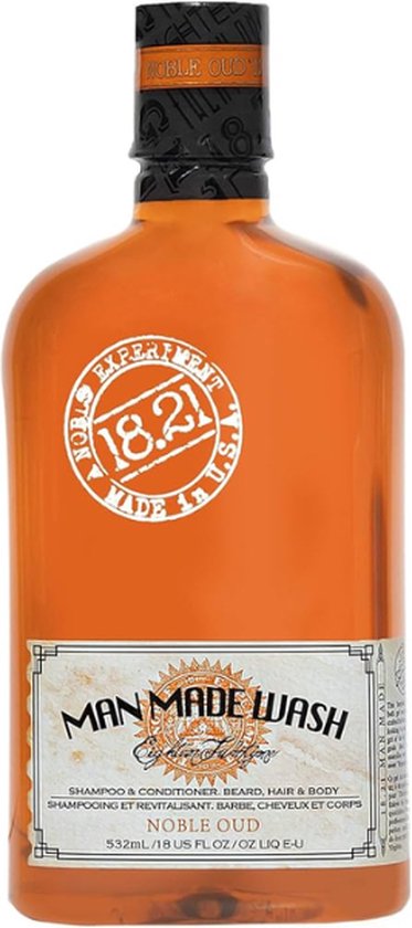 18.21 Man Made Wash Shampoo Conditioner &amp; Bodywash Noble Oud 532ml