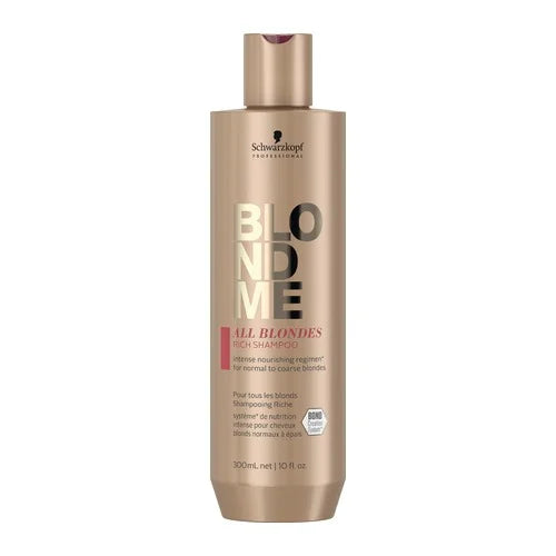 Schwarzkopf BlondMe Care All Blondes Rich Shampoo 300ml - Normale shampoo vrouwen - Voor Alle haartypes