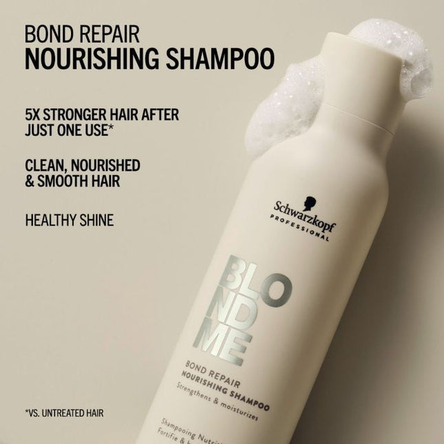 Schwarzkopf BlondMe Bond Repair Nourishing Shampoo 300ml + Conditioner 250ml
