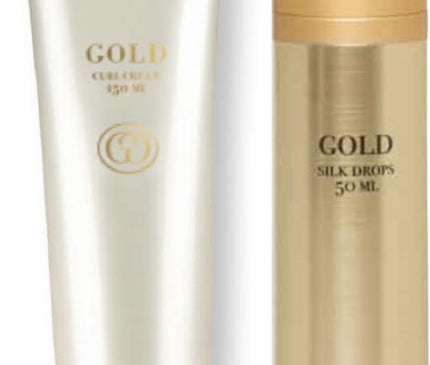 Gold Haircare Silk Drops 50ml &amp; Gold Haircare Curl Cream 150 ml