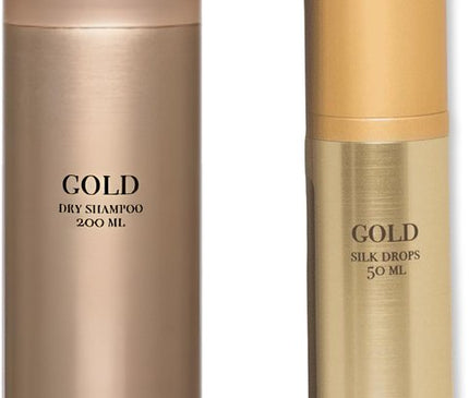Gold Silk Drop – Luxe Verzorging voor je Haar 100ml & GOLD Professional Haircare Dry Shampoo 200 ml