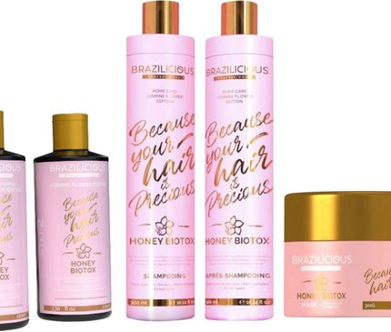 Brazilicious Biotox Honey &amp; Jasmineflower KIT Shampoo &amp; conditioner &amp; mask