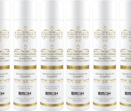 EM2H 6 x Caviar Keratine / Argan Oil Shampoo, 250ml