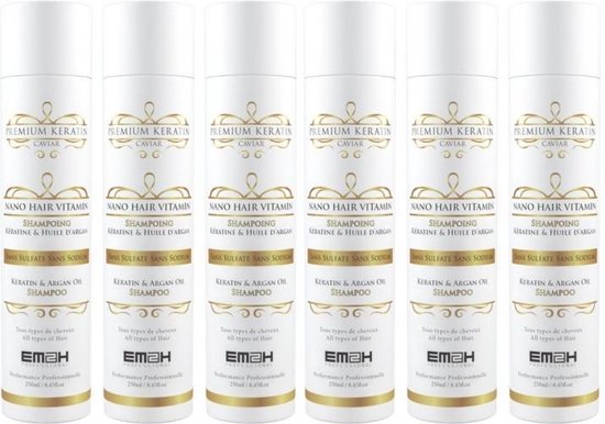 EM2H 6 x Caviar Keratine / Argan Oil Shampoo, 250ml