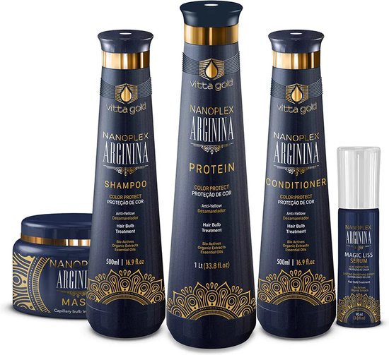 Vitta Gold Nanoplex Arginina Brazilian Protein Kit 1000ml