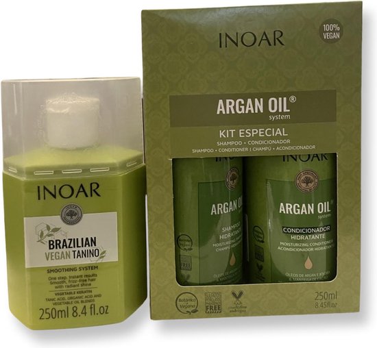 Treatment &Homecare COMBO Inoar VOil Formule Keratine treatment keratin behandeling 1x250ml KIT&Home Care Set2x250ml Original