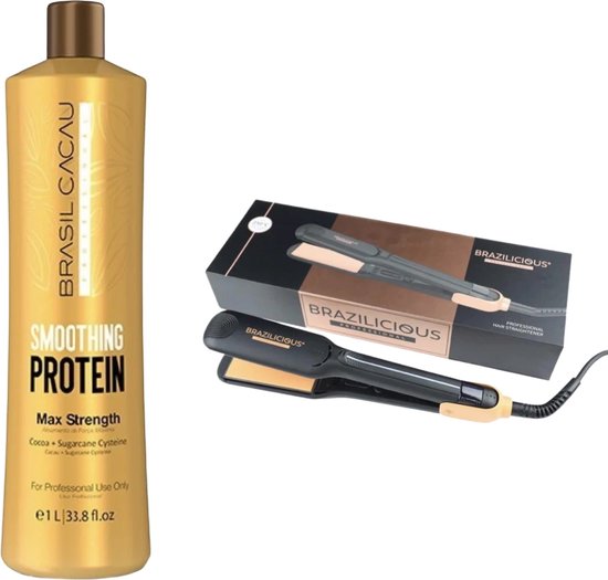 BRASIL CACAU Smoothing Protein + Brazilicious Stijltang 250 / °