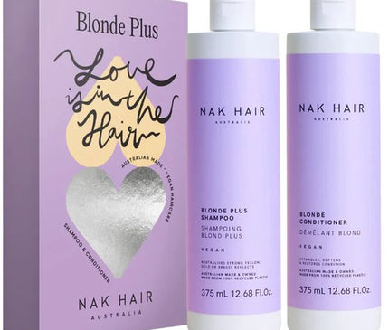 NAK Hair Platinum Blonde Duo 375 ml – Zilvershampoo & Conditioner