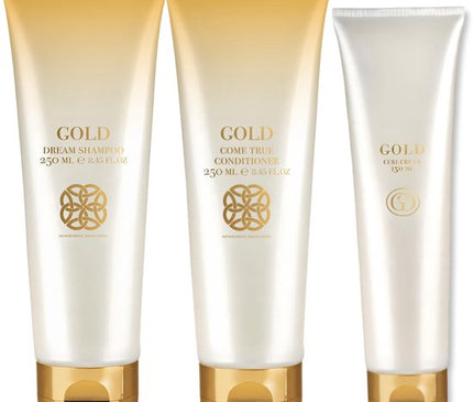 GOLD DREAM Shampoo & Conditioner 250ML + Curl Cream Set