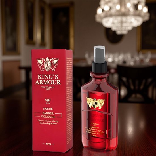 King’s Armour Honor Barber Cologne – Luxe Barber Geur met Karakter