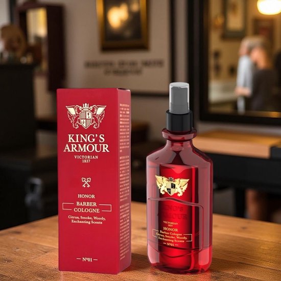 King’s Armour Honor Barber Cologne – Luxe Barber Geur met Karakter