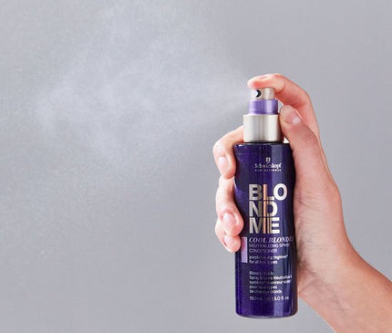 Schwarzkopf BlondMe Cool Blondes Neutralizing Spray Conditioner 150 ML - vrouwen - Voor Beschadigd haar/Geblondeerd haar - Conditioner voor ieder haartype