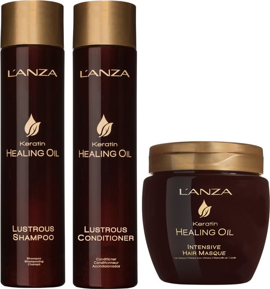 L'ANZA Keratin Healing Oil Lustrous Triple Set - 300+250+210ml