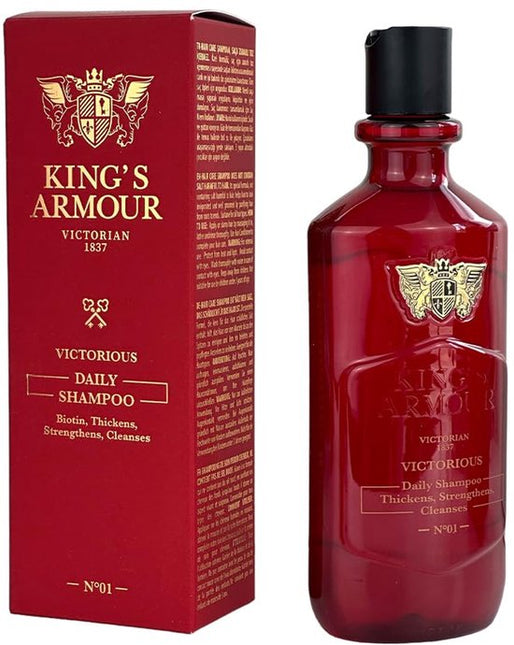 King's Armour Victorious Daily Shampoo - Biotin, Thickens, Strengthens, Cleanses, 350 ml