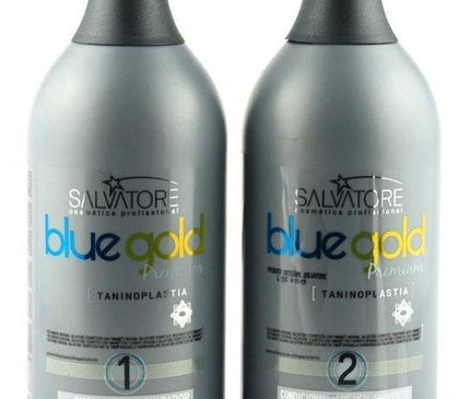 Salvatore Blue Taninoplastia Gold Keratine Treatment Keratin Behandeling 2x1000ml kit zijdig&amp;glanzend glad haar