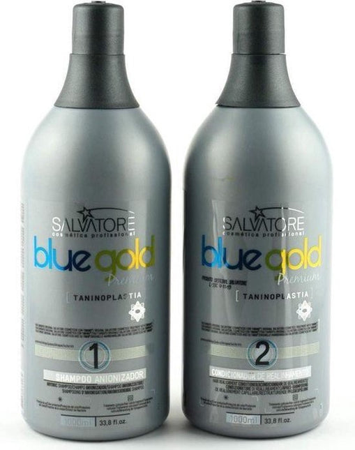 Salvatore Blue Taninoplastia Gold Keratine Treatment Keratin Behandeling 2x1000ml kit zijdig&amp;glanzend glad haar