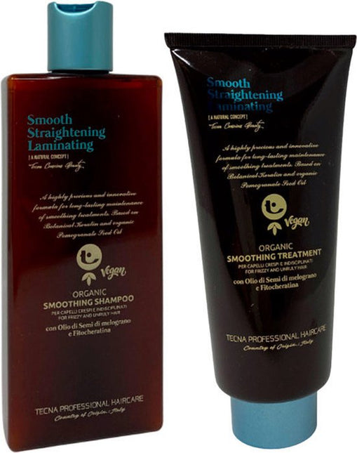 Tecna Smooth Straightening Laminating Organic Smoothing Shampoo 200ml Treatment 200ml
