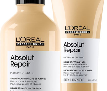 L’Oréal Absolut Repair Shampoo 300ml & Conditioner 200ml – Herstel Droog Haar | Flaka.be