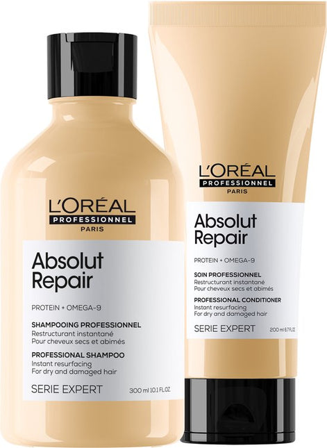 L’Oréal Absolut Repair Shampoo 300ml & Conditioner 200ml – Herstel Droog Haar | Flaka.be