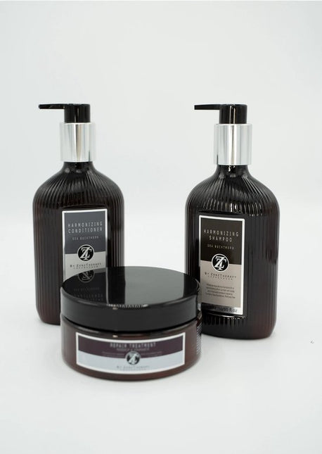 SET - ZenzTherapy - Repair Treatment Rosehip Amaranth & Harmonizing Shampoo Sea Buckthorn & Harmonizing Conditioner Sea Buckthorn