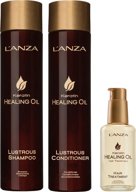 L'ANZA Keratin Healing Oil Lustrous Deluxe Set - 300+250+50ml