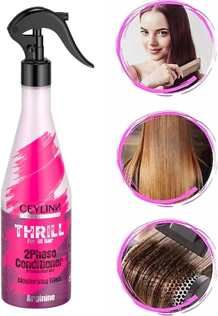 Ceylinn Arginine Thrill For All Hair, 2-Phase Conditioner Spray, Moisturising Effect and Promoting Hair Growth, 400 ml