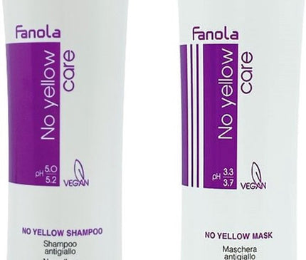 Fanola No Yellow Shampoo + Masker Set - 350 ml