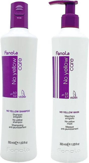 Fanola No Yellow Shampoo + Masker Set - 350 ml