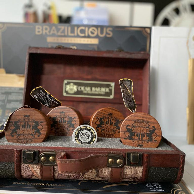 Dear Barber Vintage Wooden Suitcase M/S