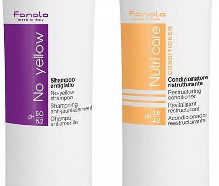 Fanola No Yellow Shampoo + Nutri Care Conditioner Set - 350 ml