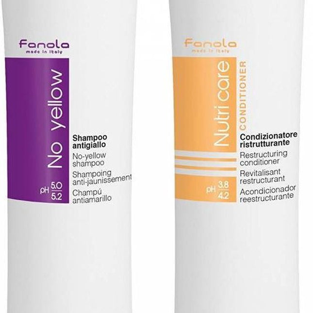 Fanola No Yellow Shampoo + Nutri Care Conditioner Set - 350 ml