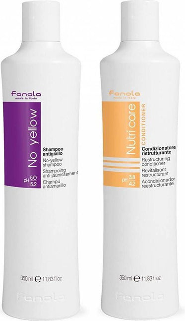 Fanola No Yellow Shampoo + Nutri Care Conditioner Set - 350 ml