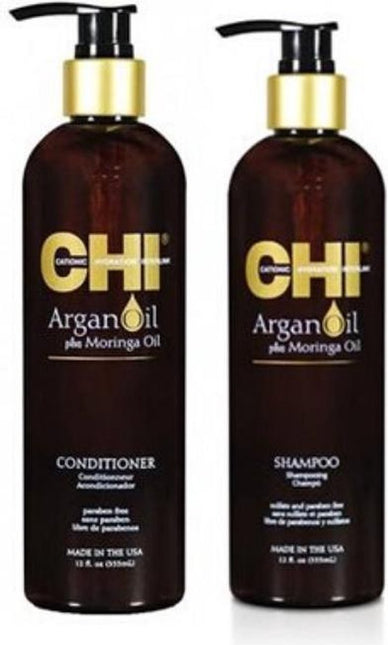 CHI Argan Oil Shampoo 355ml &amp; Conditioner 355 ml