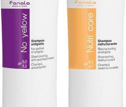 Fanola No Yellow Shampoo + Nutri Care Conditioner - 1000 ml