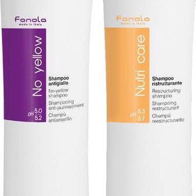 Fanola No Yellow Shampoo + Nutri Care Conditioner - 1000 ml