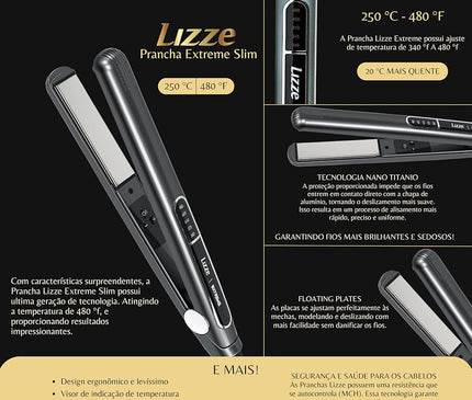 Lizze Extreme Titanium stijltang